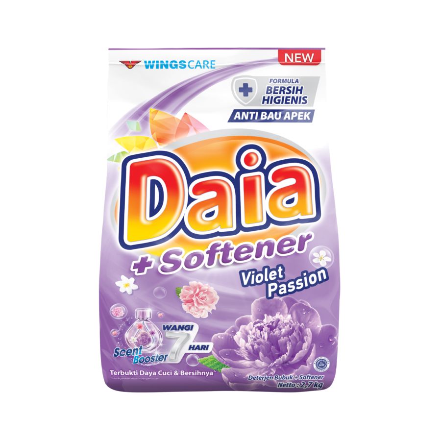 Daia Plus Softener Violet Passion Deterjen Bubuk 2700gram