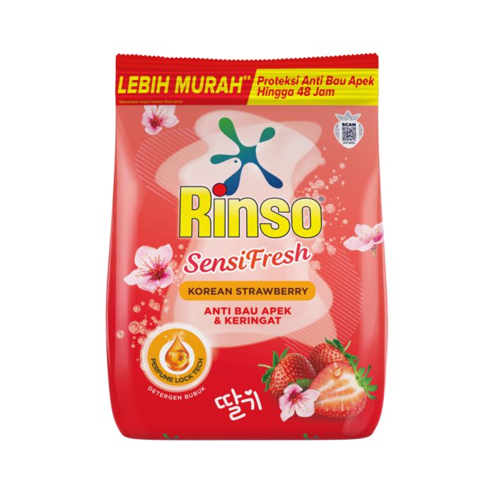 Rinso SensiFresh Detergent Bubuk Korean Strawberry 1.5 KG