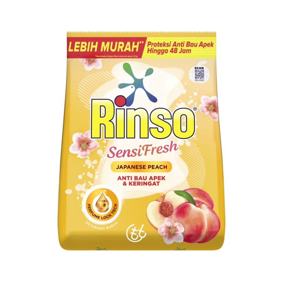 Rinso SensiFresh Detergent Bubuk Japanese Peach 1.5 KG