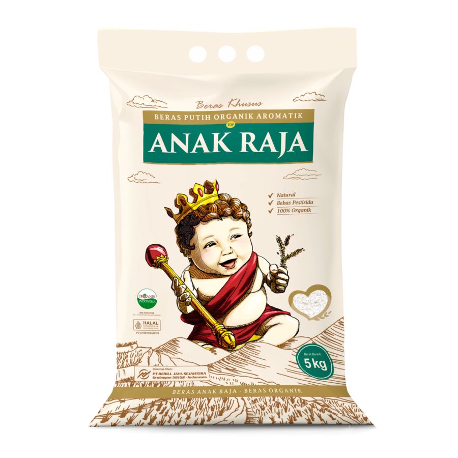 Anak Raja Beras Putih Organik Aromatik 5kg