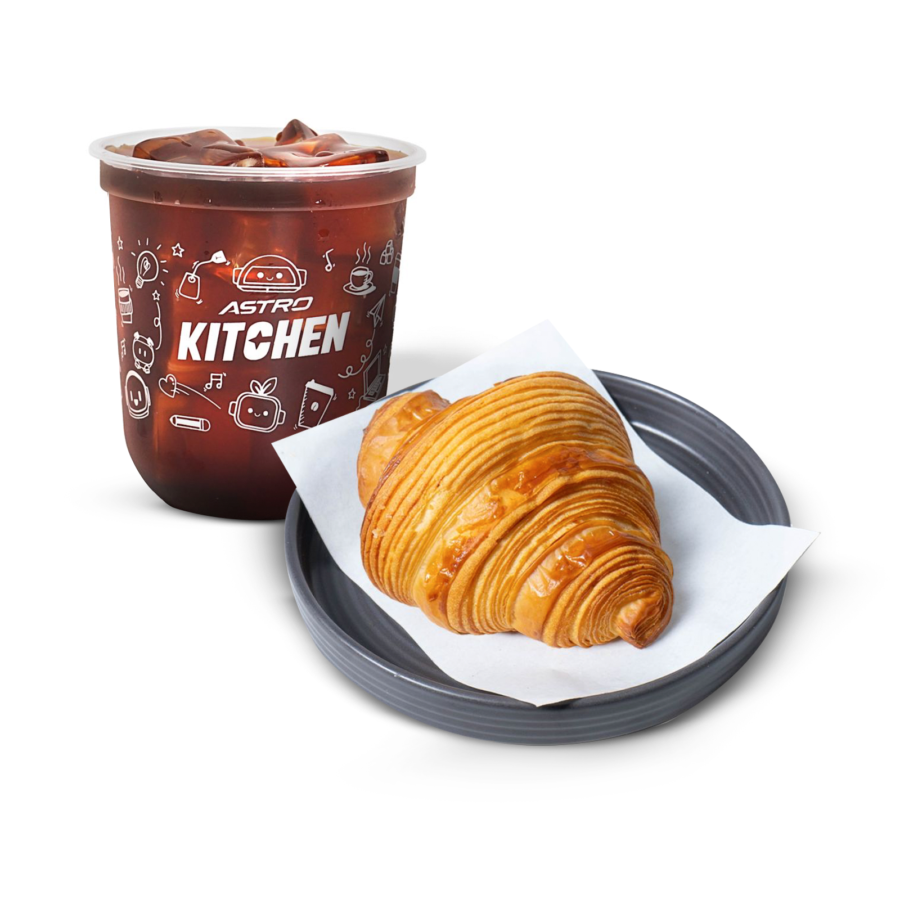 Artisan Butter Croissant x 49rs - AK + Iced Americano (Espresso Base) - Regular