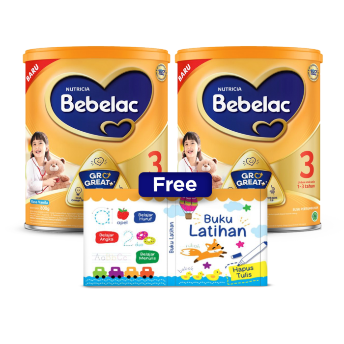 Buy 2 Bebelac 3 Vanilla 800gr Free Activity Book