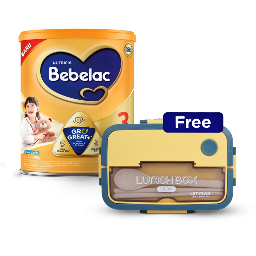 Buy Bebelac 3 Vanilla 800gr Free LetYeah Lunch Box