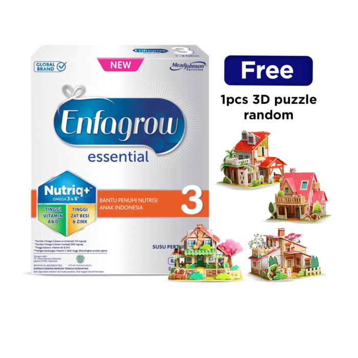 Enfagrow Essential 3 Vanila/Susu Formula 800 gram free 3D Puzzle 