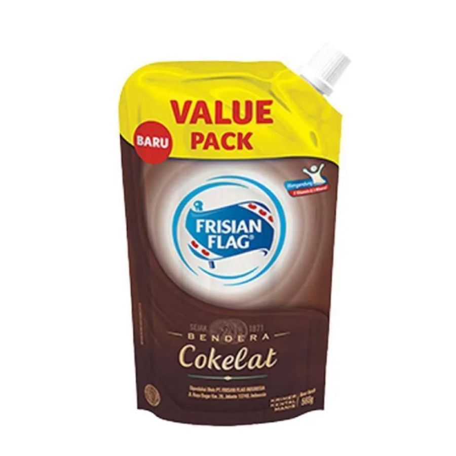 Frisian Flag Bendera Kental Manis Cokelat Pouch /Susu Krimer 545gram