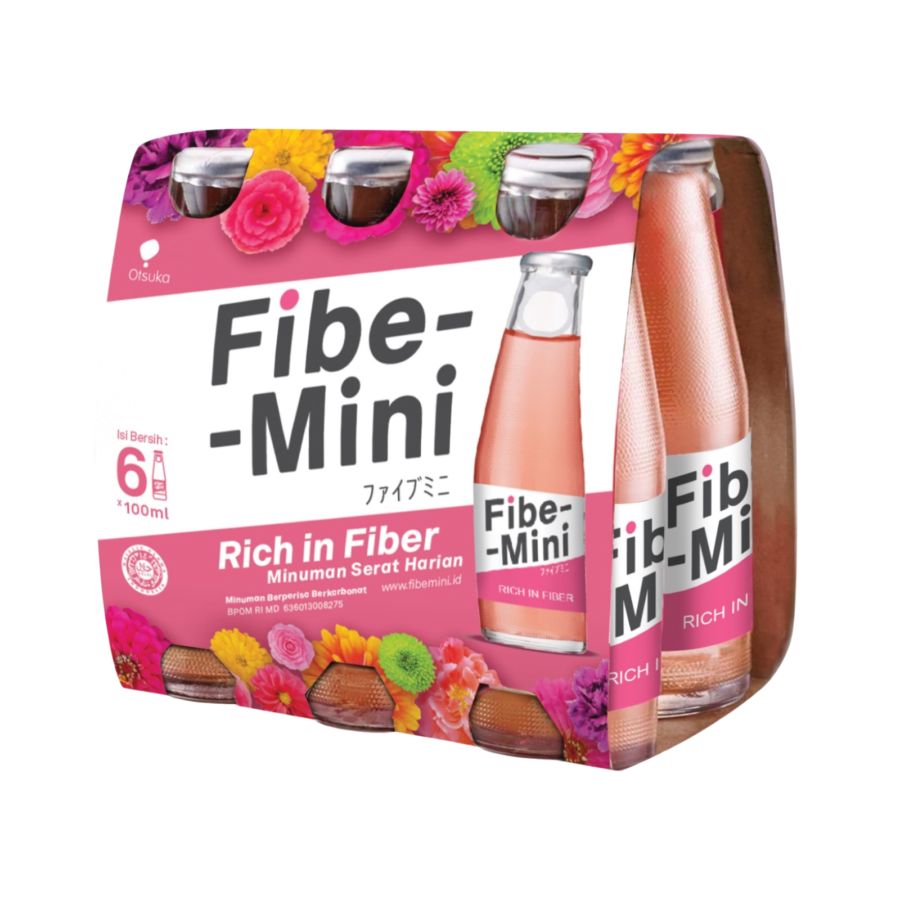 Fibe-Mini Minuman Serat Multipack 100ml 6bottles