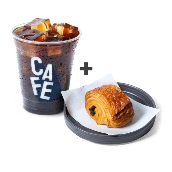 Pain Au Chocolat x 49rs - AK + Iced Americano (Espresso Base) - Regular