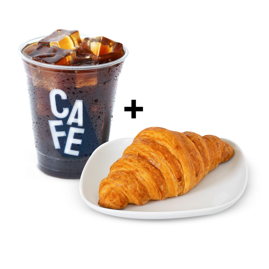 Premium Butter Croissant  & Iced Americano (R) Combo