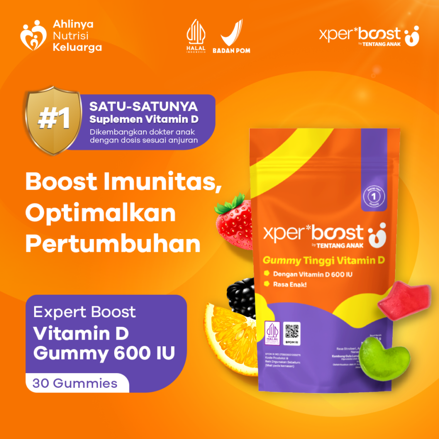 Expert Boost Vitamin D 600 IU Anak dan Dewasa 30 Gummies 1pack