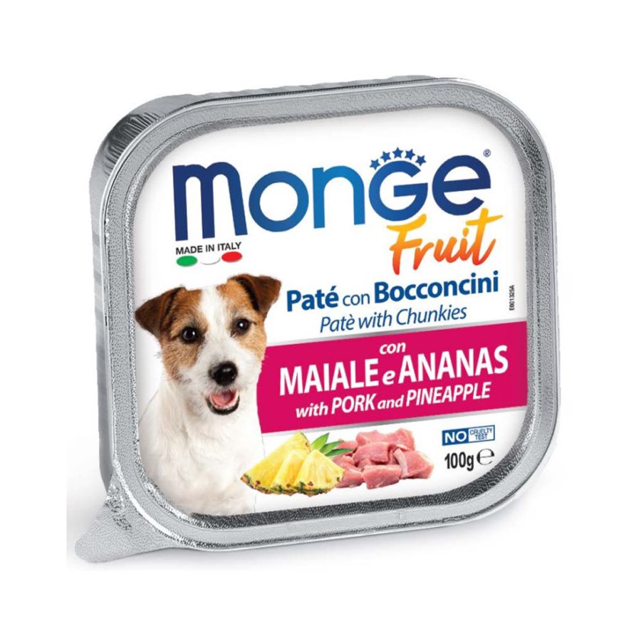 Monge Fruit Pork Pineapple Makanan Anjing Basah 100gram
