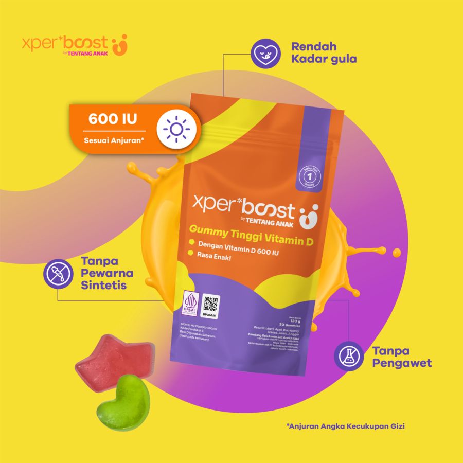 Expert Boost Vitamin D 600 IU Anak dan Dewasa 30 Gummies 1pack
