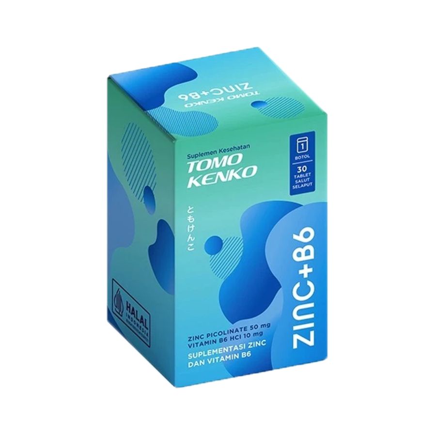 Tomo Kenko Zinc 50 mg + Vitamin B6 High Quality 30 tablet 30tablet