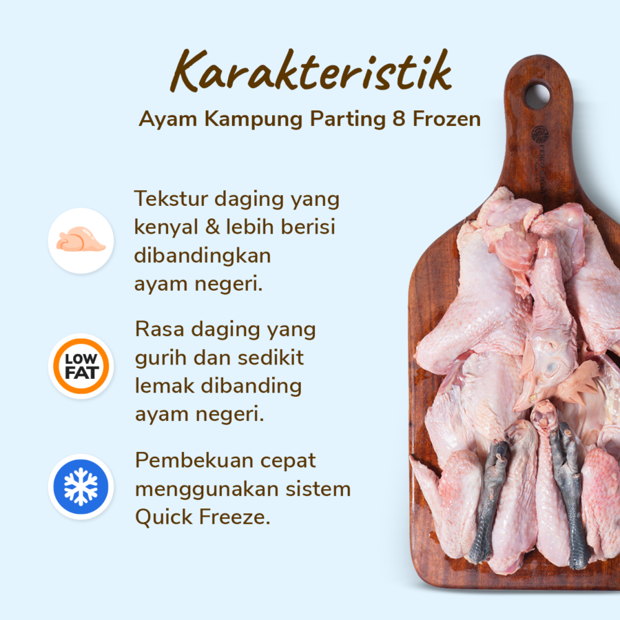 Ayam Kampung Parting 8 Frozen Astro Farm 900gram