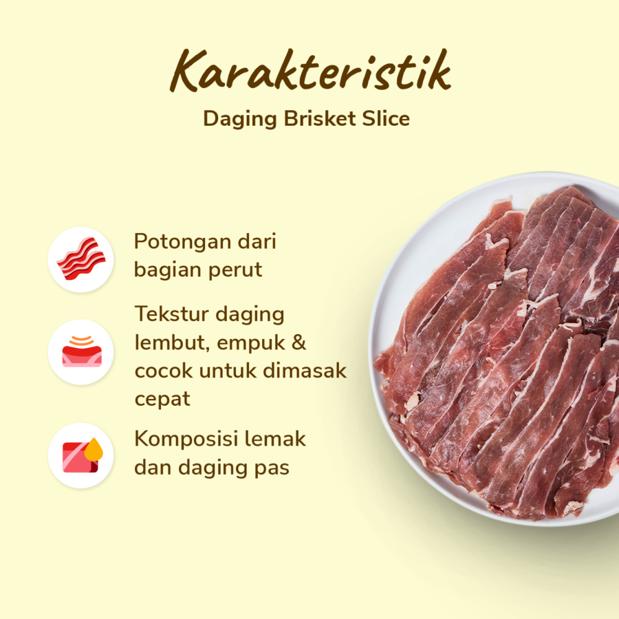 Daging Slice Brisket Astro Farm 500gram