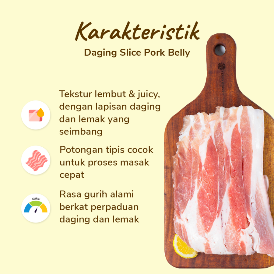 Pork Belly Daging Slice 500gram