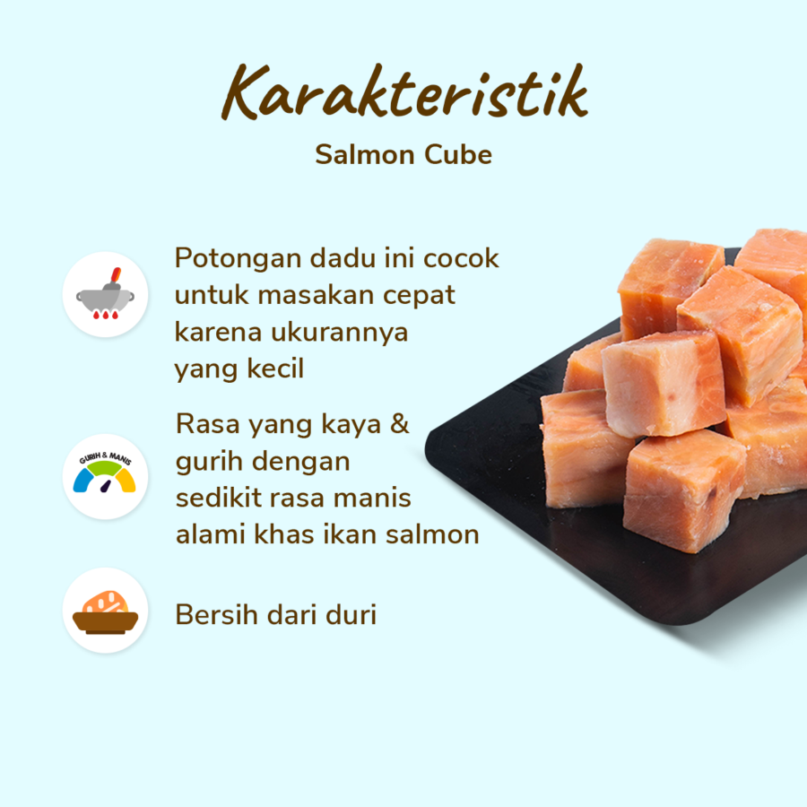 Salmon Cube Saikoro 250gram