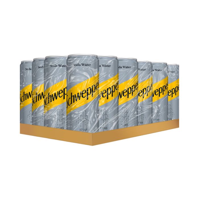 Schweppes Soda Water Can Dus 250ml