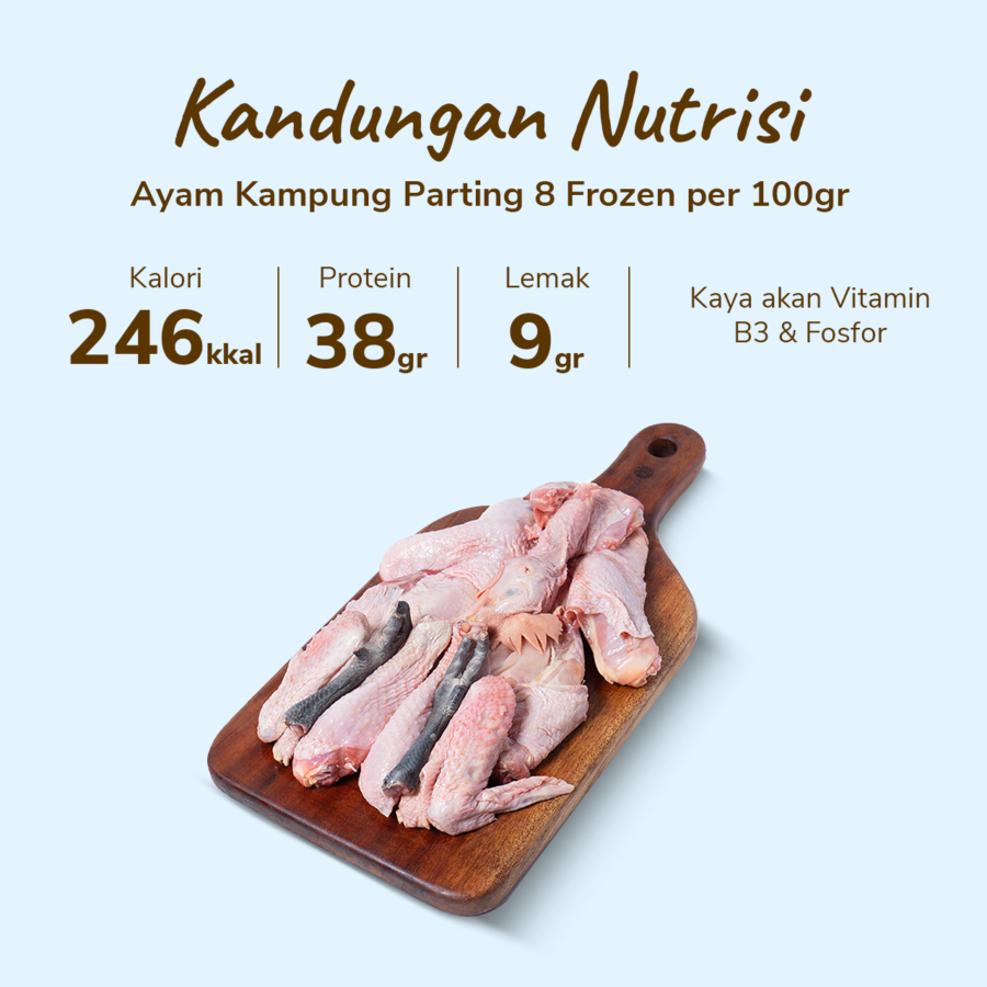 Ayam Kampung Parting 8 Frozen Astro Farm 900gram