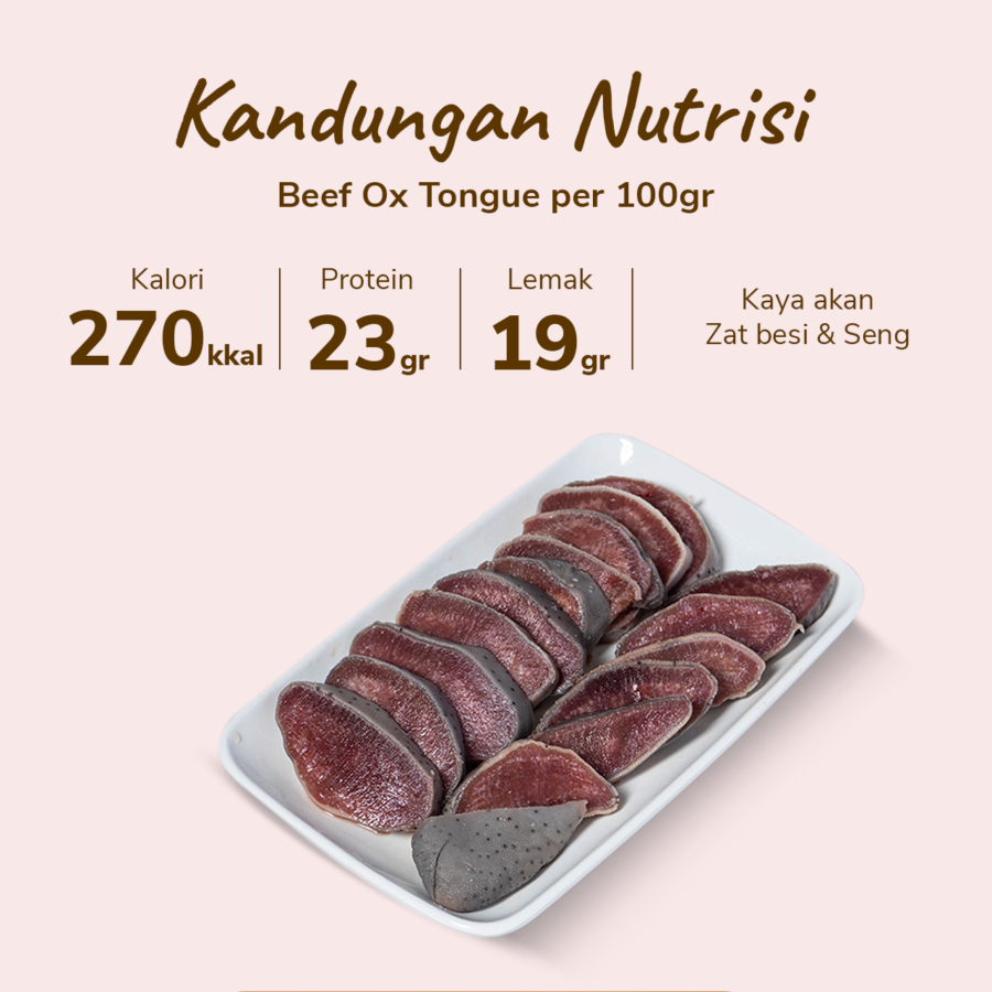 Bistik Lidah Sapi Import Beef Ox Tongue 250gram