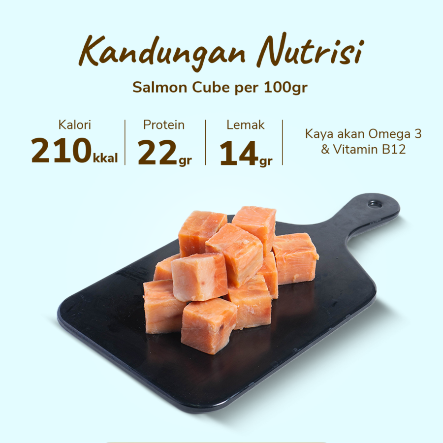Salmon Cube Saikoro 250gram