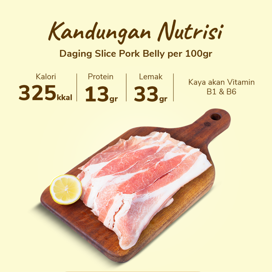 Pork Belly Daging Slice 500gram