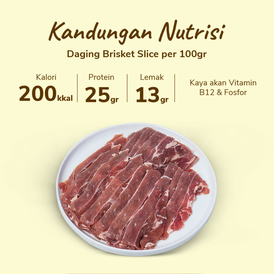 Daging Slice Brisket Astro Farm 500gram