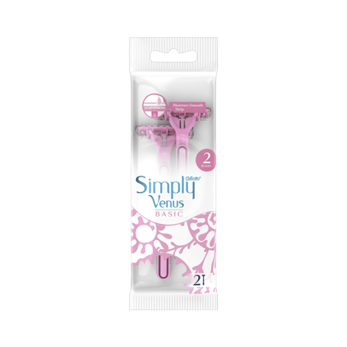 Gillette Simply Venus Basic Alat Cukur Wanita 2pcs