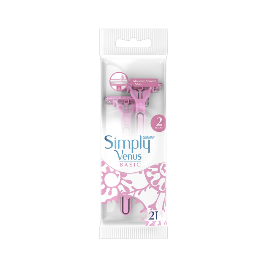 Gillette Simply Venus Basic Alat Cukur Wanita 2pcs 1pack 1pack