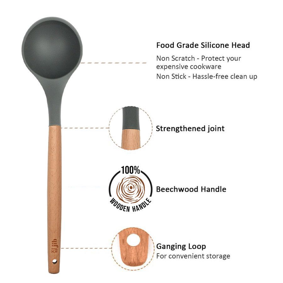Jib Silicone Ladle Abu-Abu 1pcs