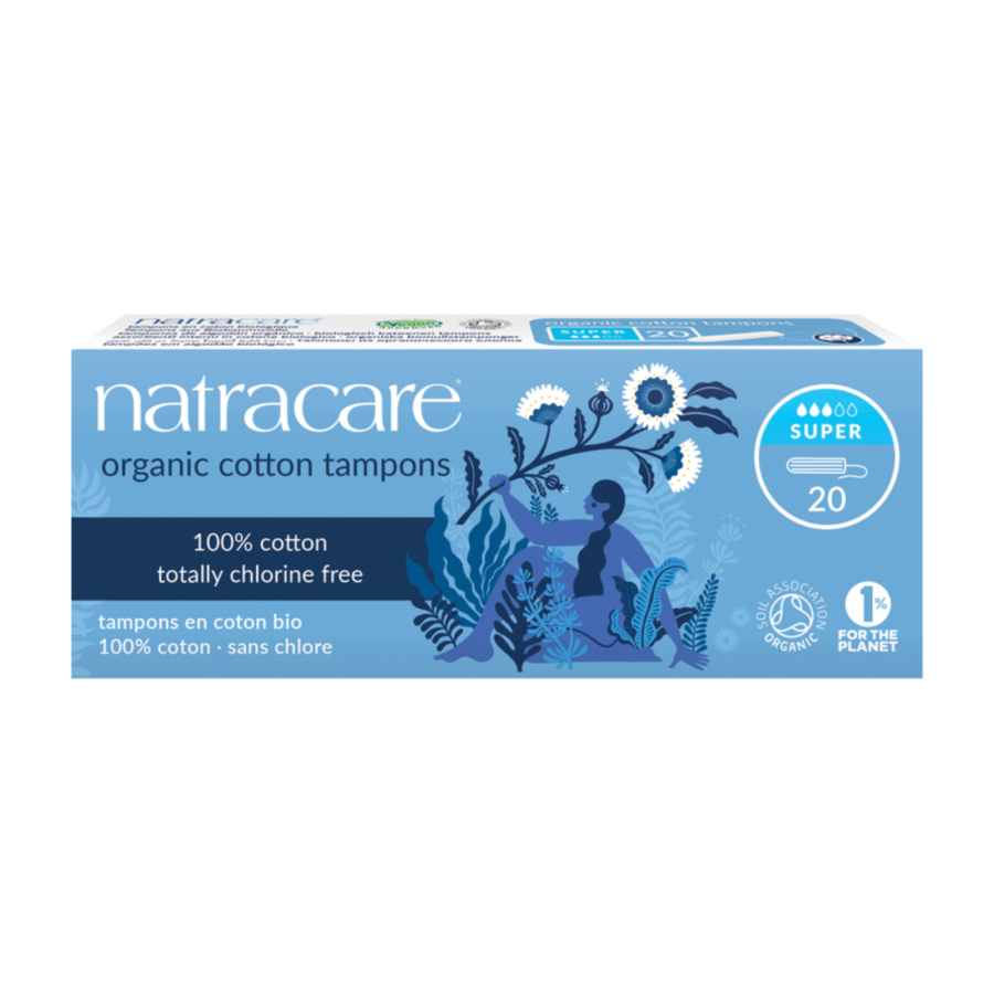 Natracare Organic Cotton Tampons Super Pembalut Wanita 20pcs