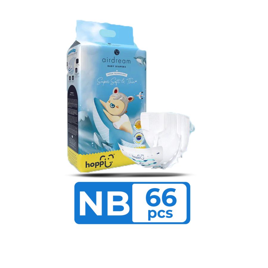 Hoppi Airdream Diapers NB66 Tape 1pack