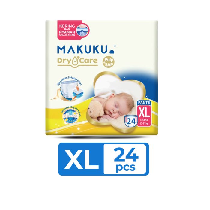 Makuku Diapers Dry Care Pants Popok Bayi XL24