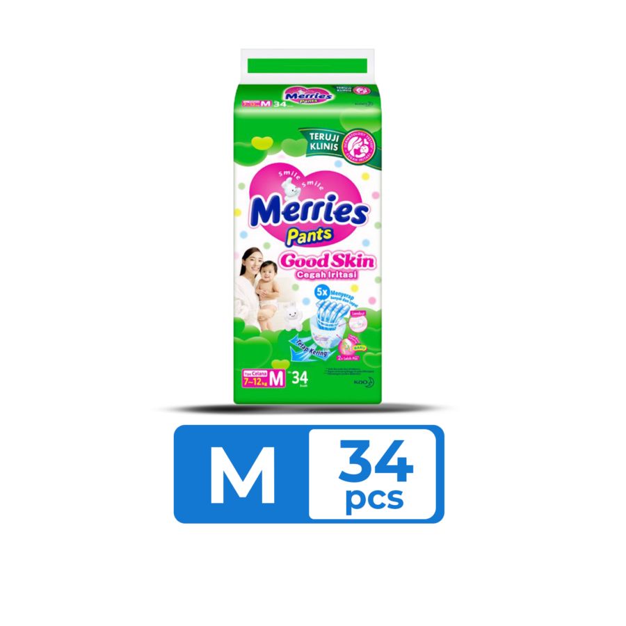 Merries Good Skin M34 Diapers Pants 1pack