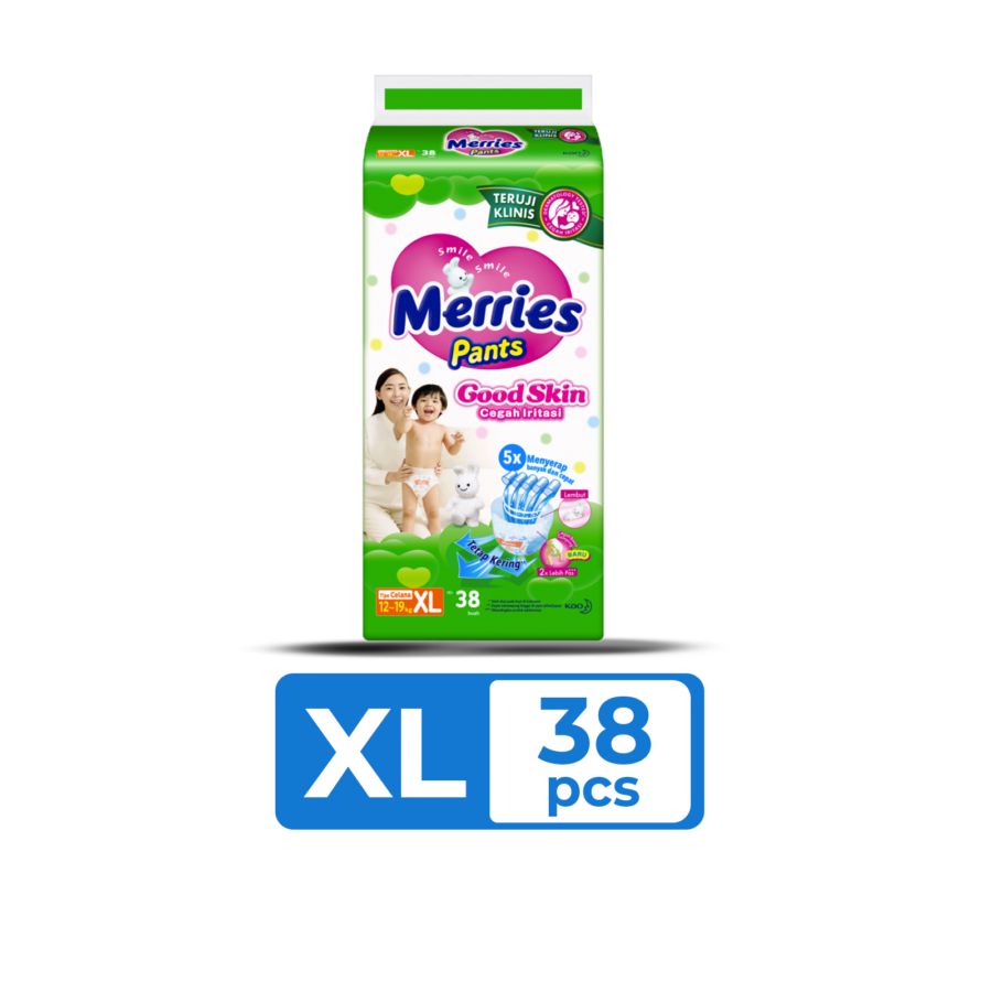 Merries Good Skin XL38 Diapers Pants 1pack 1pack