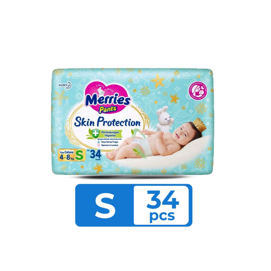 Merries Skin Protection Pants Diapers S34 1pack