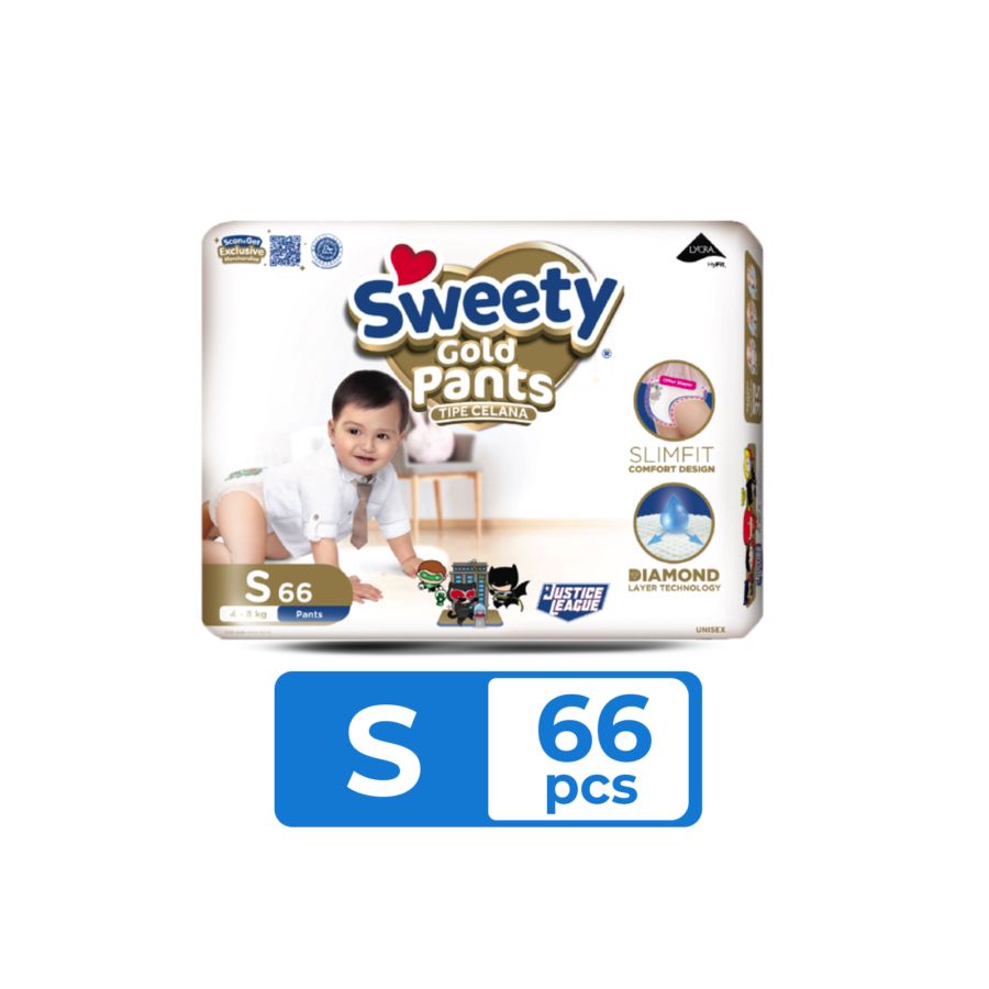Sweety Gold Tidur Nyenyak Pants Diapers S66 1pack