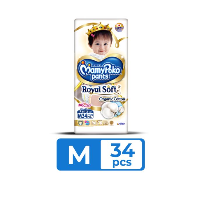 Mamypoko Girl Royal Soft M34 Diapers Pants