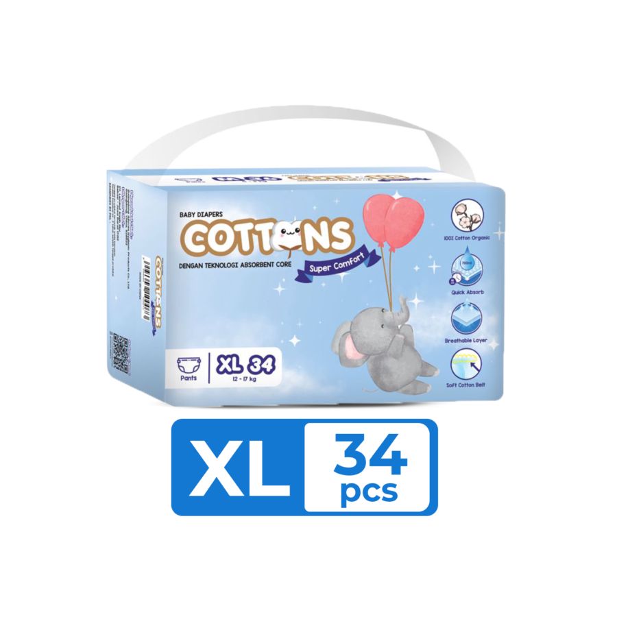 Cottons Baby Super Comfort XL34 Diapers Pants 1pack