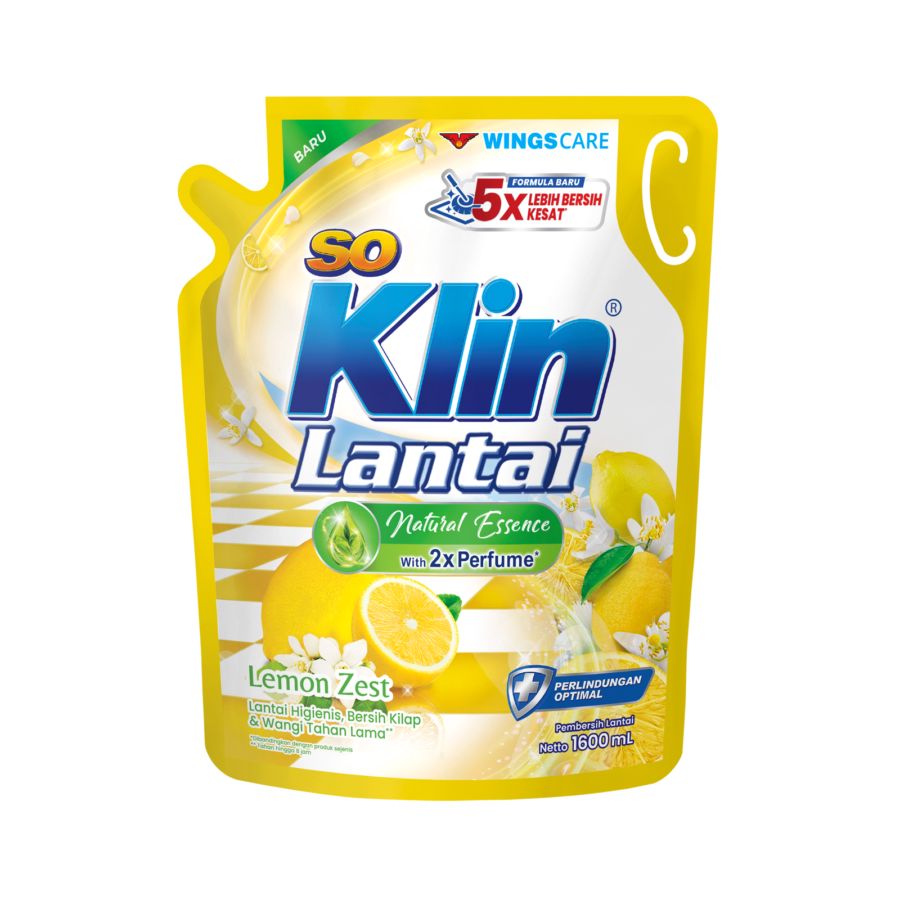 SoKlin Lantai Citrus Lemon Pembersih Lantai 1600ml