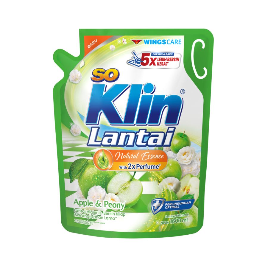 SoKlin Lantai Fruitty Apple Pembersih Lantai 1600ml