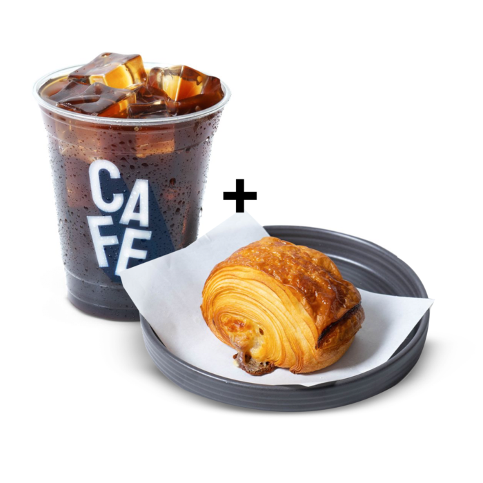 Artisan Smoked Beef Croissant x 49rs - AK + Iced Americano (Espresso Base) - Regular