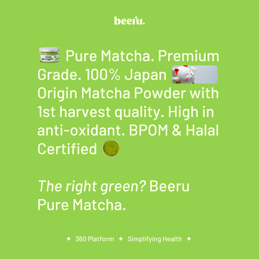 Beeru Pure Matcha Powder 100gram