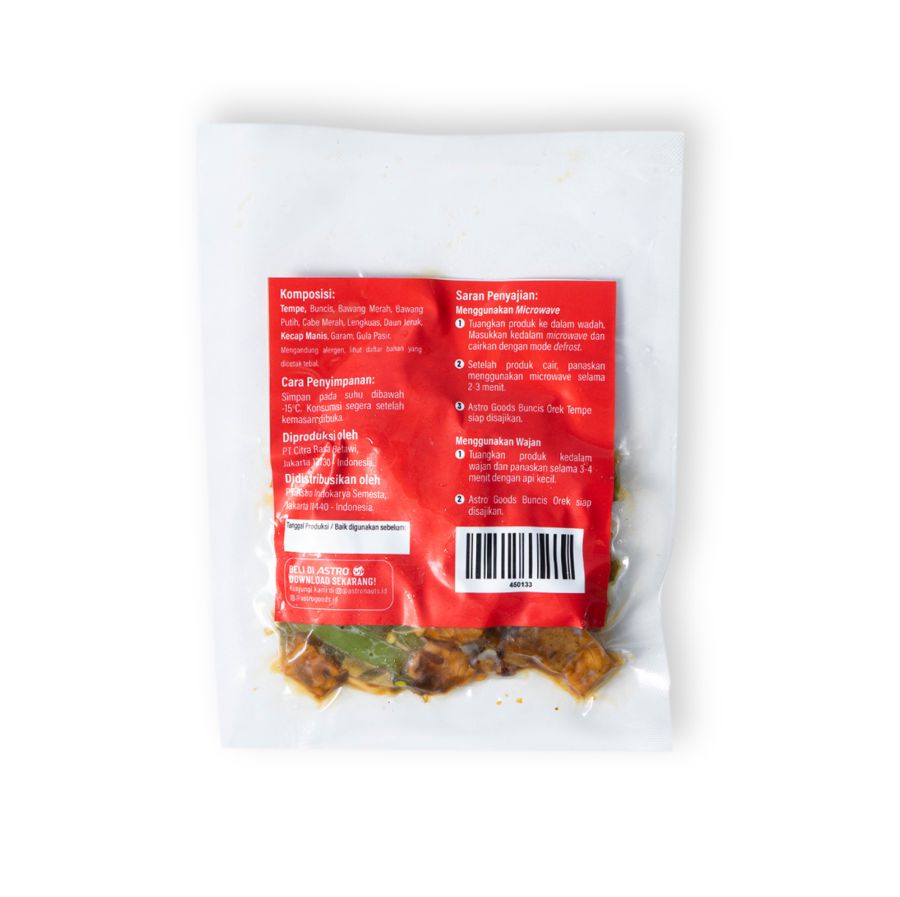 Buncis Orek Tempe Single Portion Kafe Betawi x Astro Goods 100gram