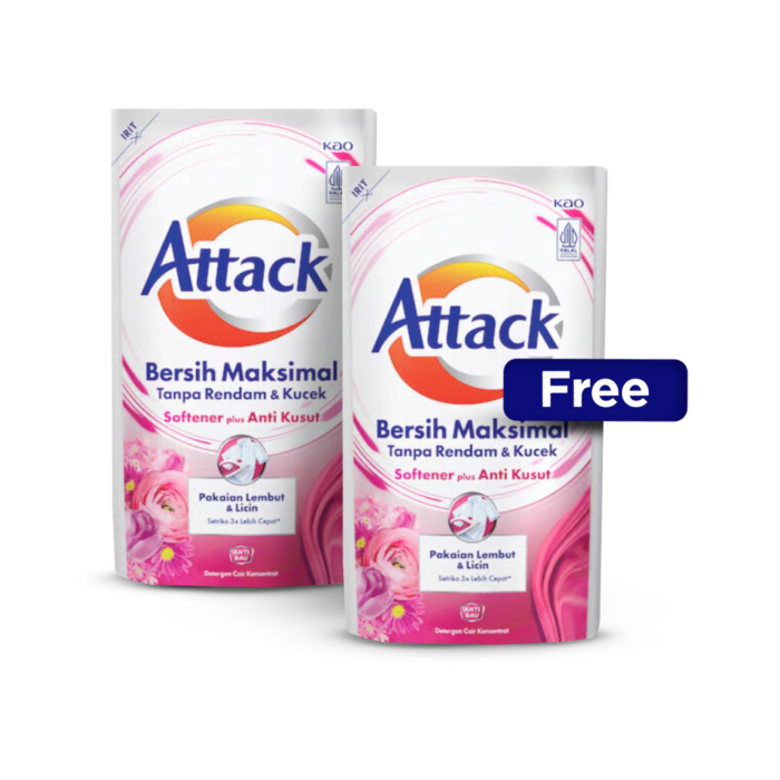 Buy 1 Get 1 Attack Plus Softener Deterjen Cair 750ml