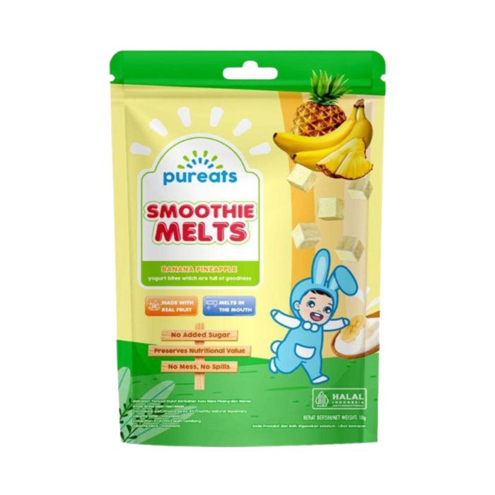 Pureats Smoothie Melts Banana Pineapple Snack Bayi