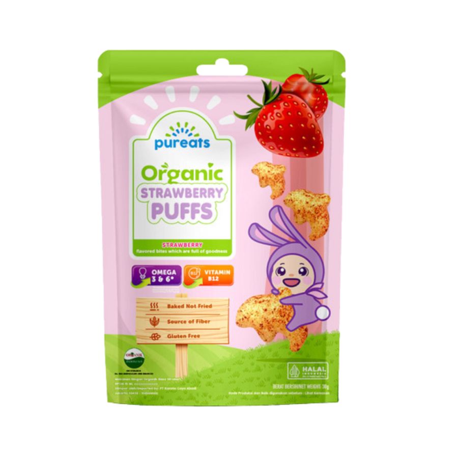 Pureats Strawberry Puffs 30gram