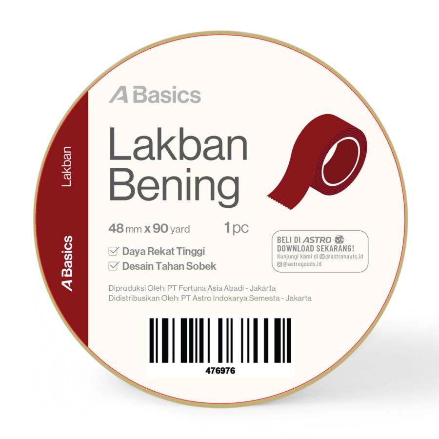 Lakban Bening 48mm x 90 yard A Basics 1pcs