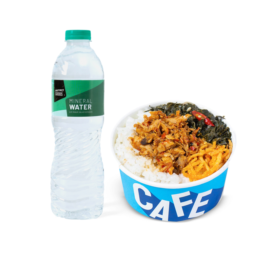 Ricebowl Cakalang & Mineral Water 600ml Astro Goods