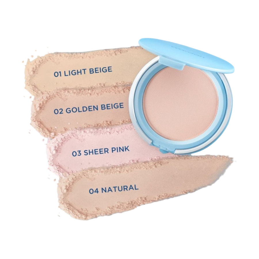 Wardah Lightening Light Feel 02 Golden Beige Two Way Cake 12gram
