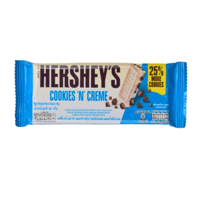 Hershey Bar Milk with Cookies N Cream 40gram